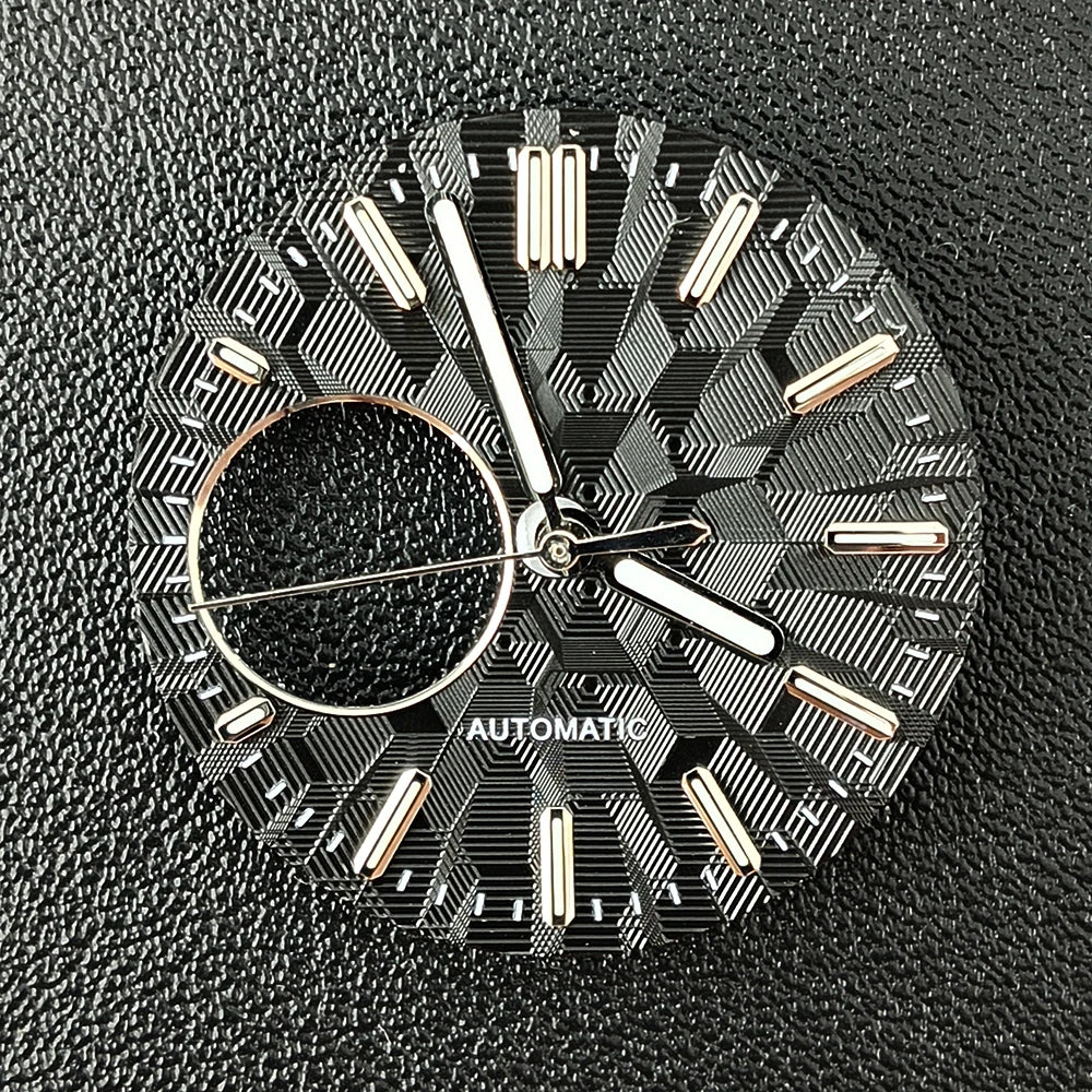 NH38 Watch Dial man watch Custom logo dial green luminous suitable for NH38 movement watch accessories