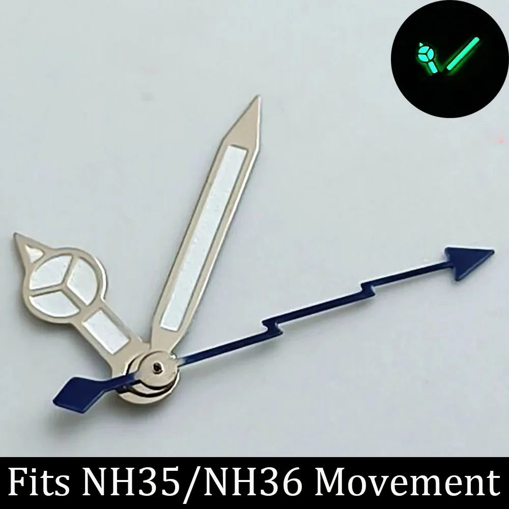 high-quality Watch accessories watch pointer NH series 35 NH36 hands green luminous suitable for N H35/ NH36 movement