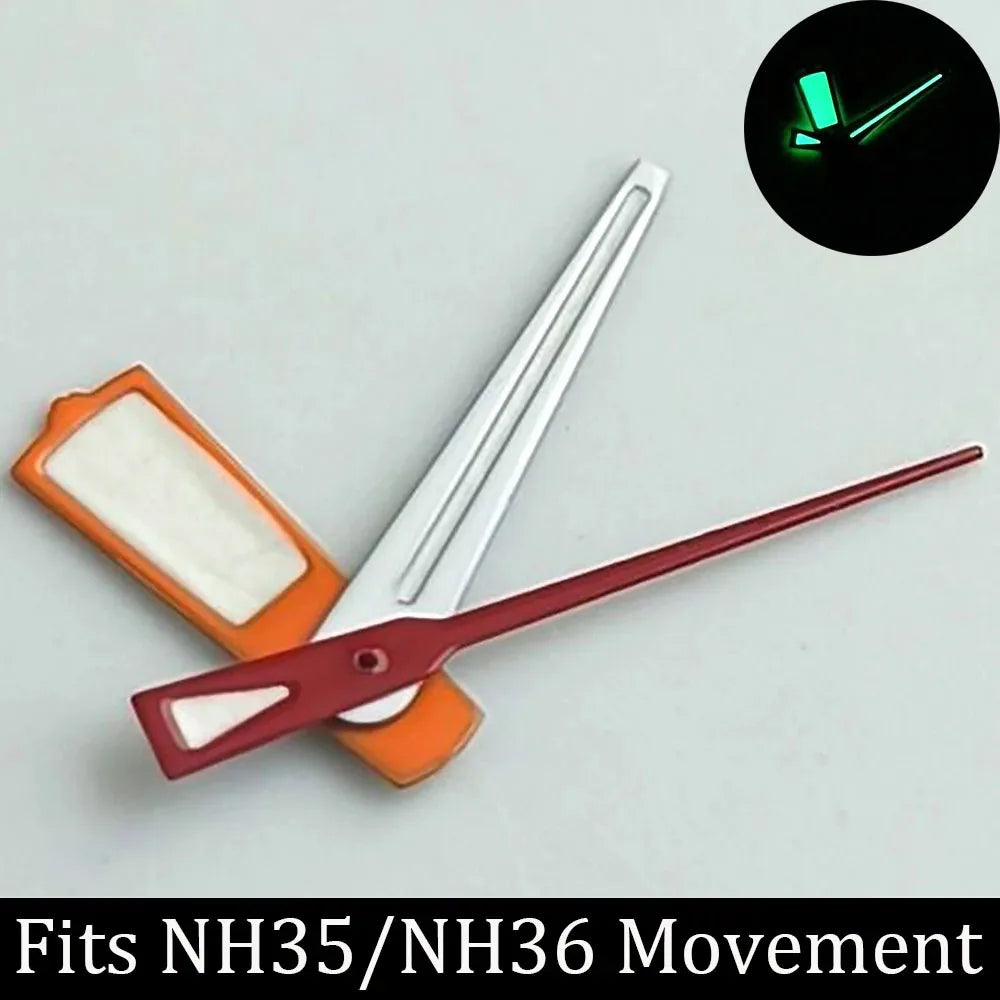 high-quality Watch accessories watch pointer NH series 35 NH36 hands green luminous suitable for N H35/ NH36 movement