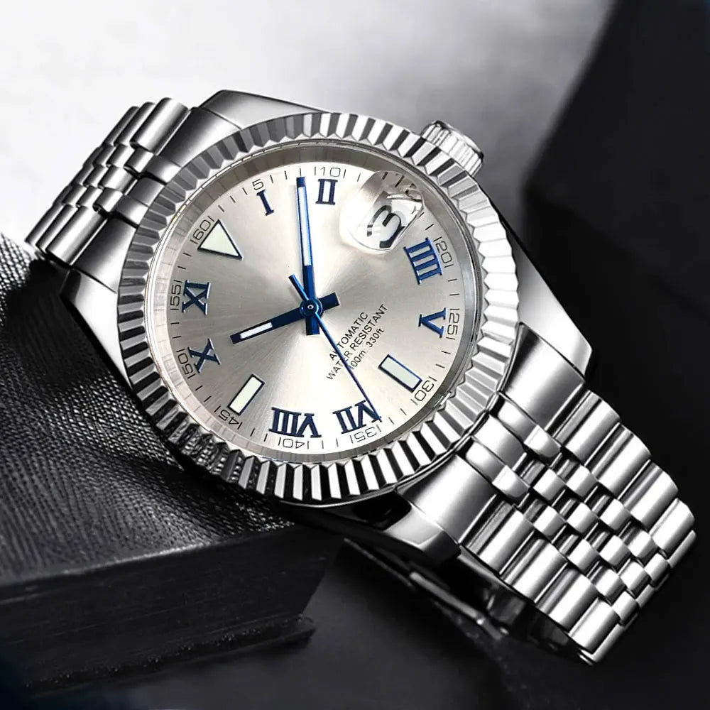 Rome DateJust Watch Tandorio TD136R 36mm 39mm Roman Numbers NH35