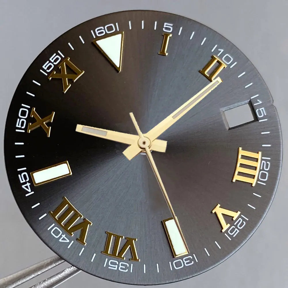 Wimbledon Style Roman Numeral Sunburst Dial 29mm Watch Dial Face For NH35 NH36 NH38 Movement Watch Replacement Part