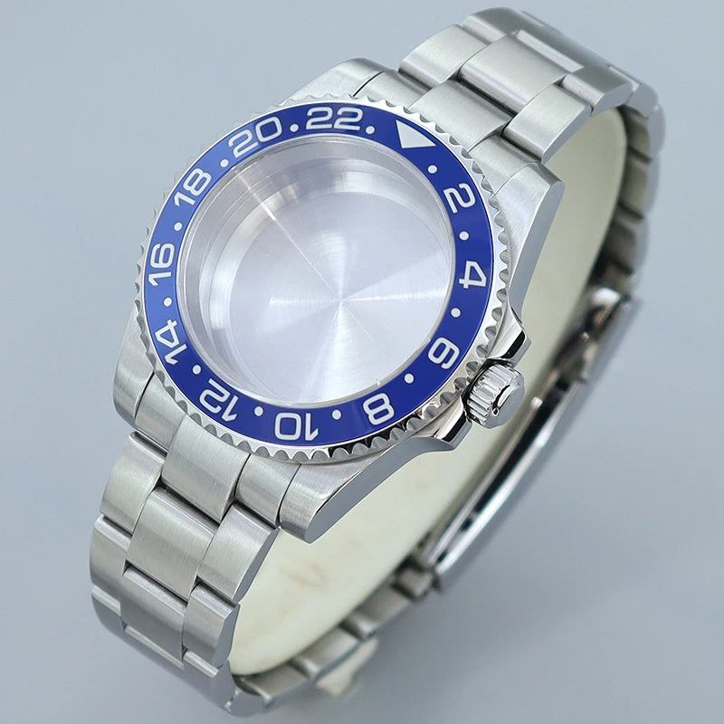 40MM Submariner watch case Eta2824 Sw200 PT5000 Sloping Bezel Sapphire GMT Yacht Master