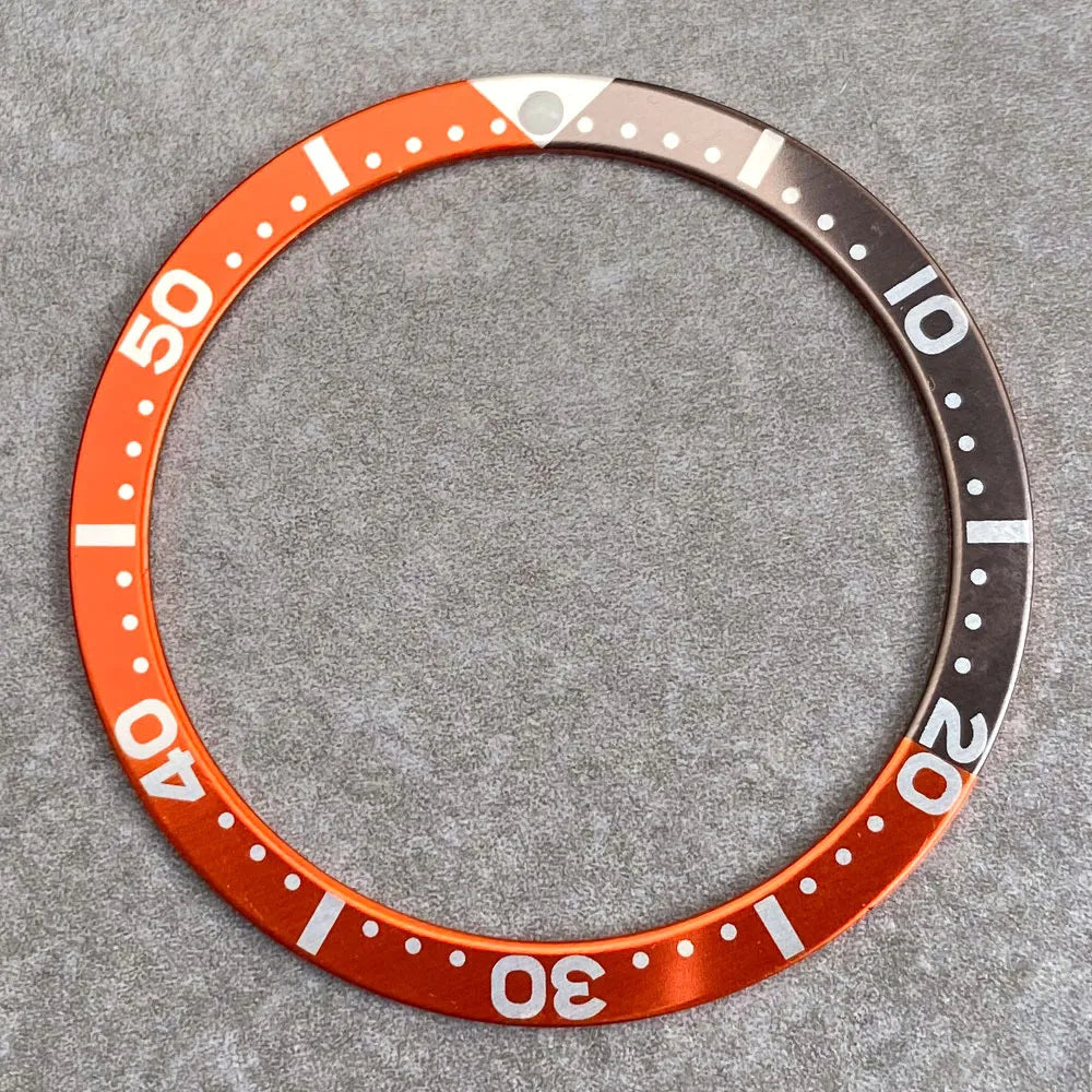 SKX007 bezel 38mm*31.5mm Watch Bezel Black/Blue/Green/Orange Aluminum Alloy Insert