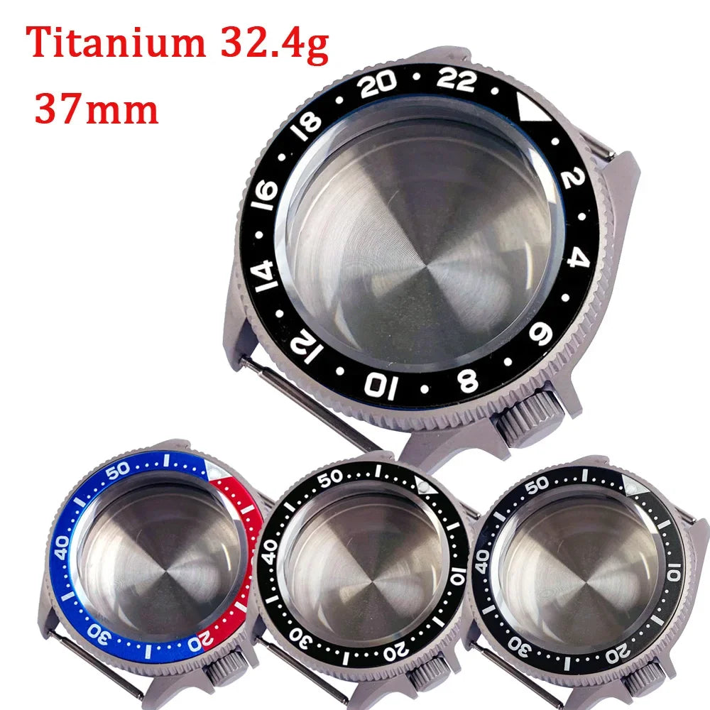 37mm Stainless Steel / Titanium SKX013 watch Case Stainless Steel 3.8 Crown for GMT NH34 NH35 NH36 NH38 ETA 2824 PT5000 ST2130 120clicks Ceramic Sapphire 20ATM
