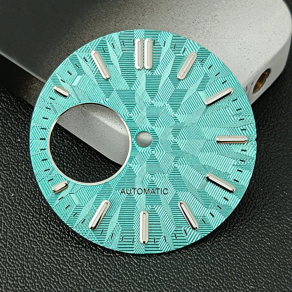 NH38 Watch Dial man watch Custom logo dial green luminous suitable for NH38 movement watch accessories