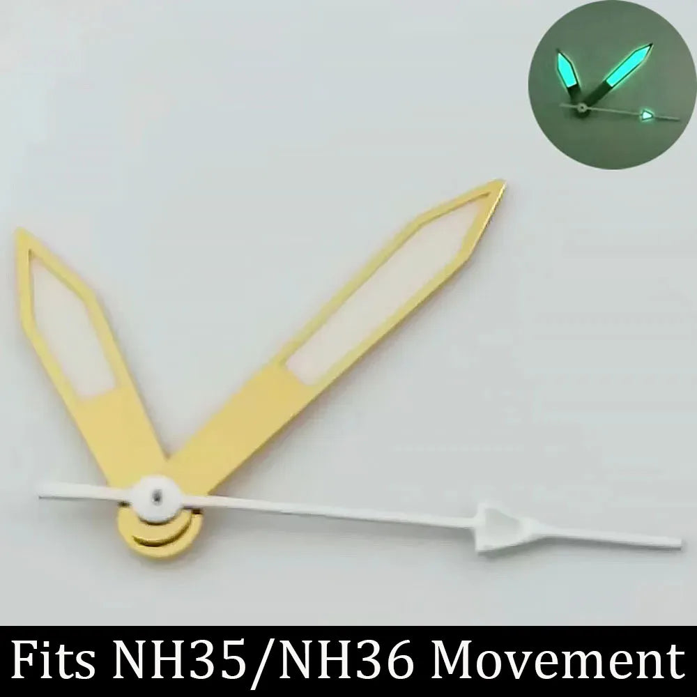high-quality Watch accessories watch pointer NH series 35 NH36 hands green luminous suitable for N H35/ NH36 movement