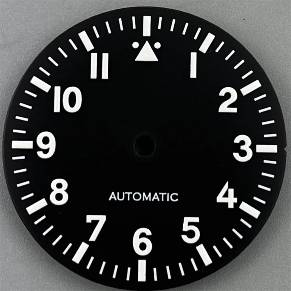 29mm NH35 Watch Dial White Black Blue Dial Green Luminous Fit TMI NH35 NH36 ETA2824 Mingzhu DG2813 Miyota8215 PT5000 Movement