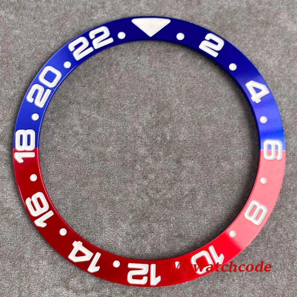 38mm x 30.5mm Black Red Purple Bezel Insert Replacement Part For 40mm GMT SUB SKX 007 Mens Watch Accessories Case Ring