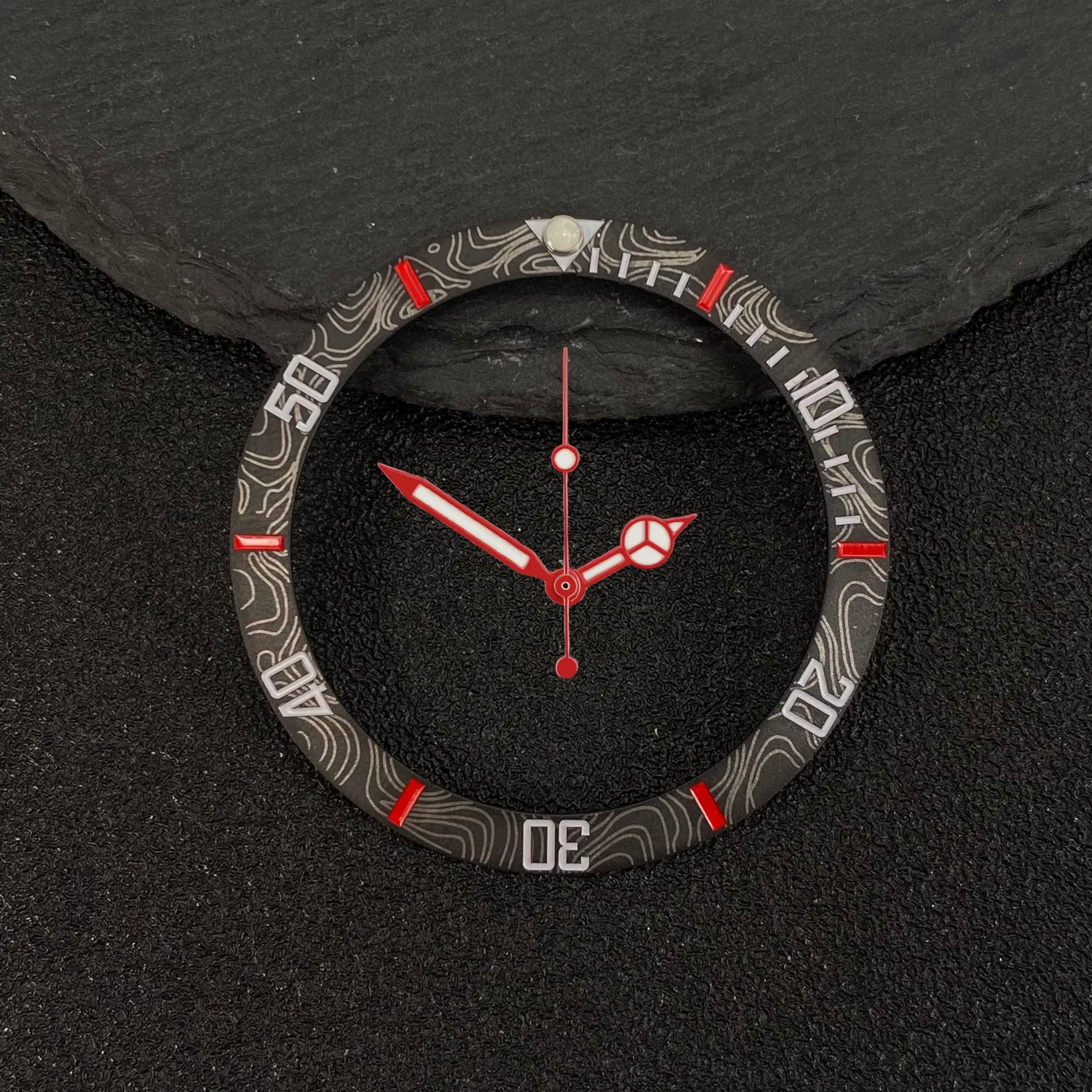 NH35 38-30.5mm bezel insert red Hands Watch Hands Blue Green Luminous Red Green Blue Hands For NH35/36/4R/7S Movement Watches Parts