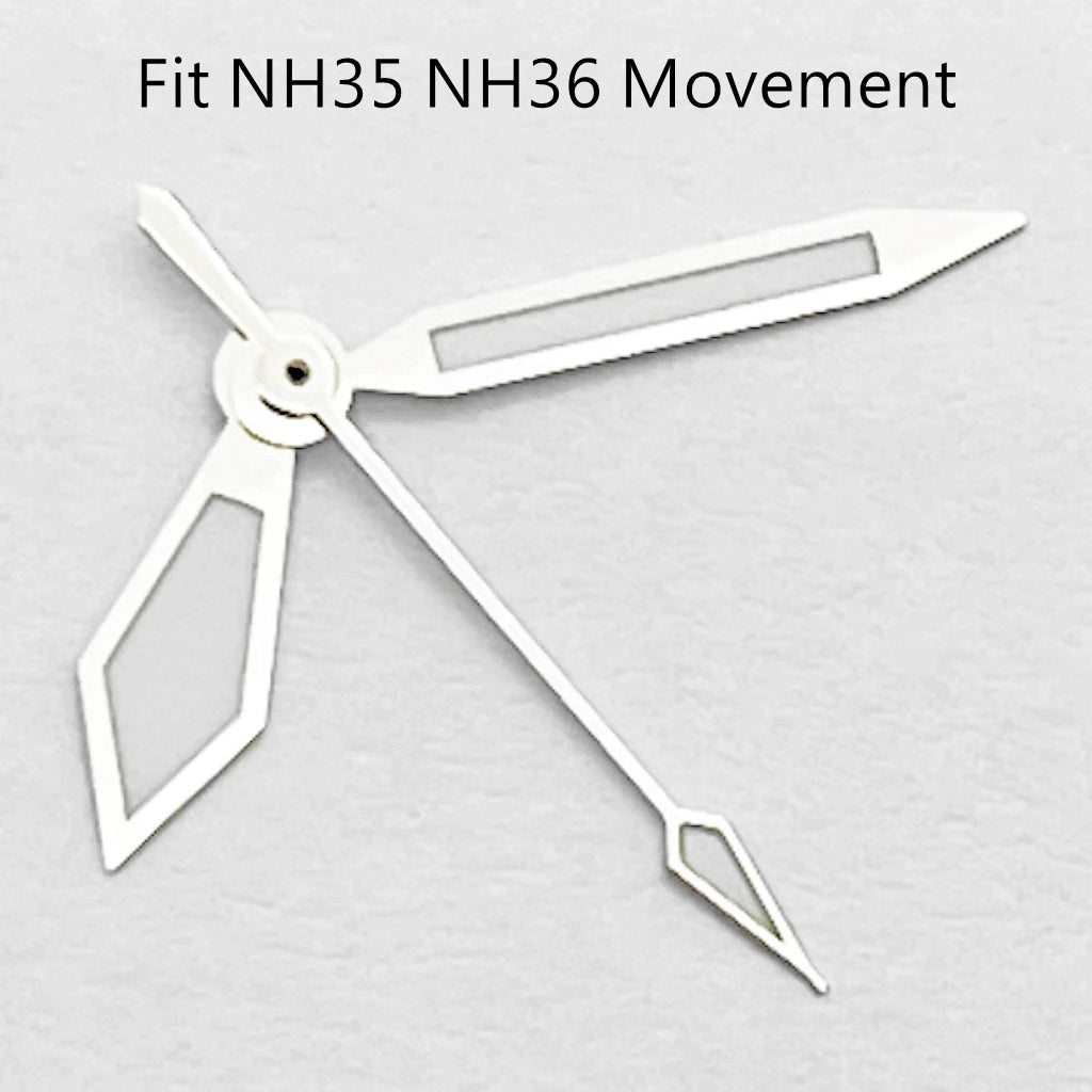 RICHUS NH35 Silver Watch Hands Fit NH35 NH36 PT5000 ETA2836 2824 DG2813 3804 Miyota8215 8205 821A Movement Watch Accessories