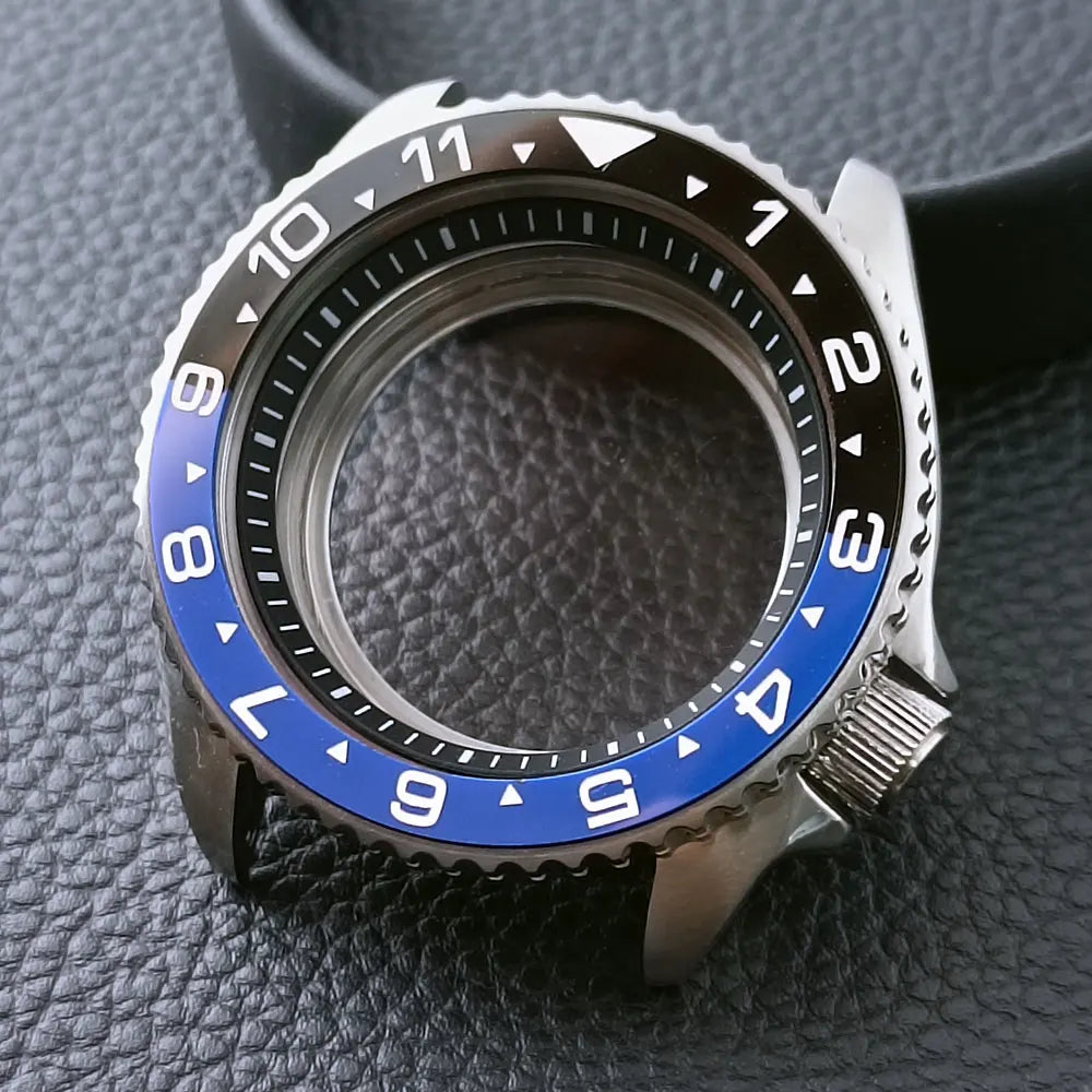 42mm Skx007ケースMod for NH35 316スチールケース NH35 NH36ムーブメント/ダイヤルケース プレーンサファイアガラス 22mmストラップ ウォッチボックス