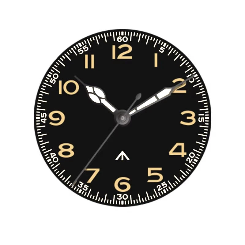 36mm Quartz Titanium Watch Case Pilot For Seiko VH31 Quartz Movement Sapphire 10BAR