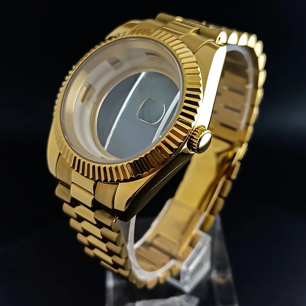 40MM M8285 Watch Case M8215 Watch 316L stainless steel strap Sapphire mirror and stainless steel case accessories for 8285 movement