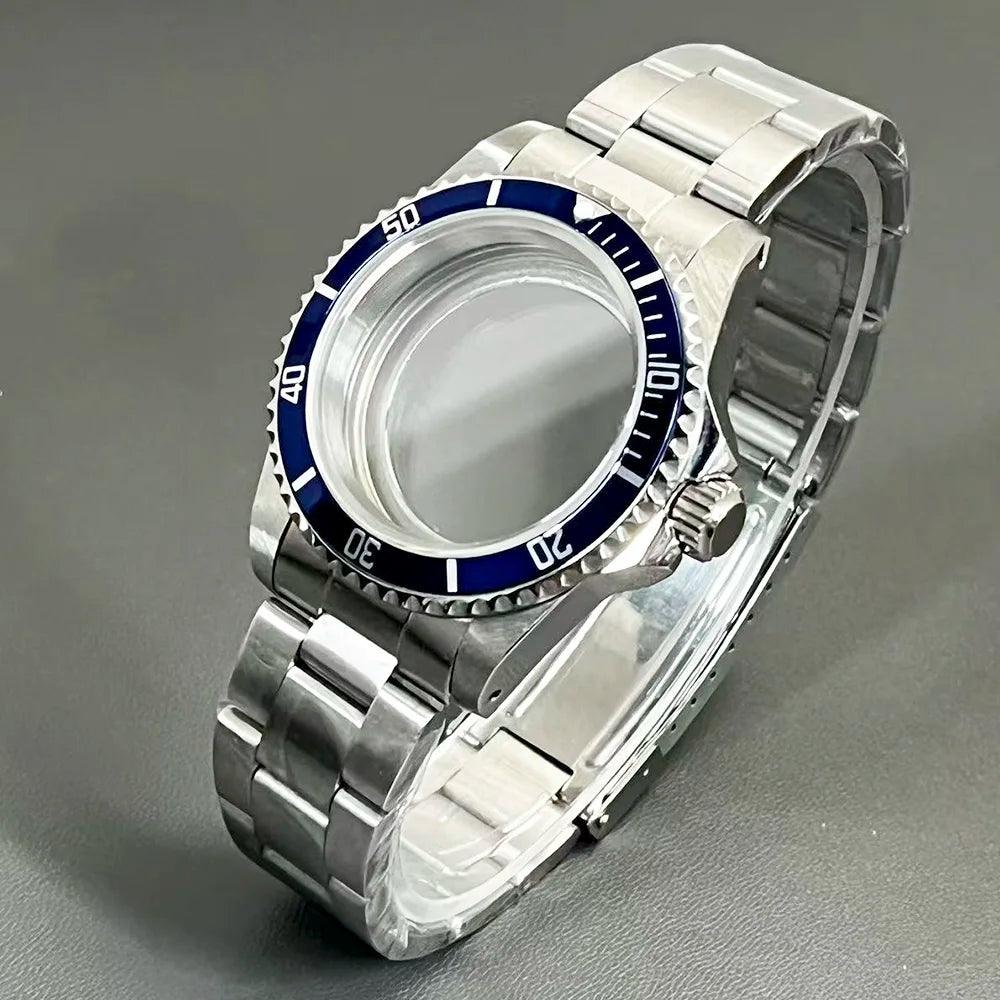 Retro Diver case 39mm,10bar waterproof stainless steel sapphire crystal case, suitable for NH34, NH35, NH36 mechanical movement accessories