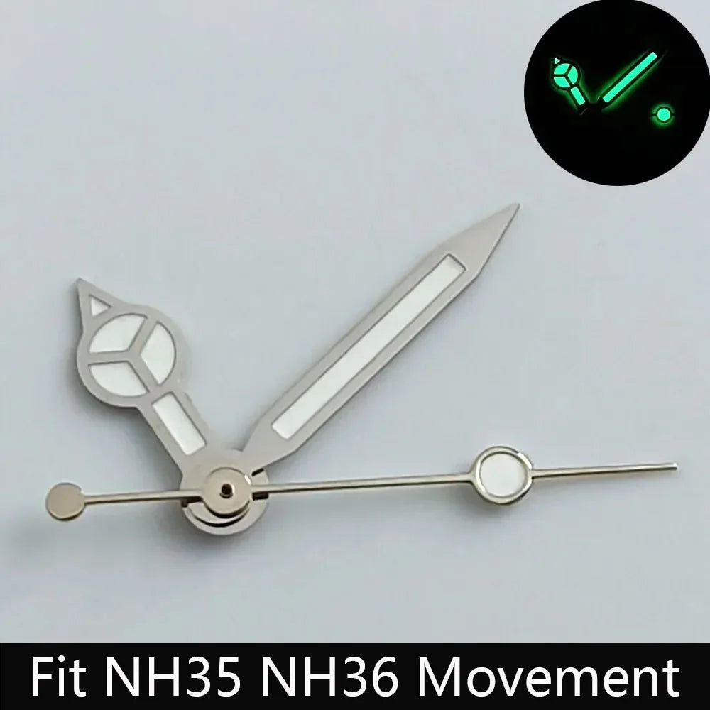 high-quality Watch accessories watch pointer NH series 35 NH36 hands green luminous suitable for N H35/ NH36 movement