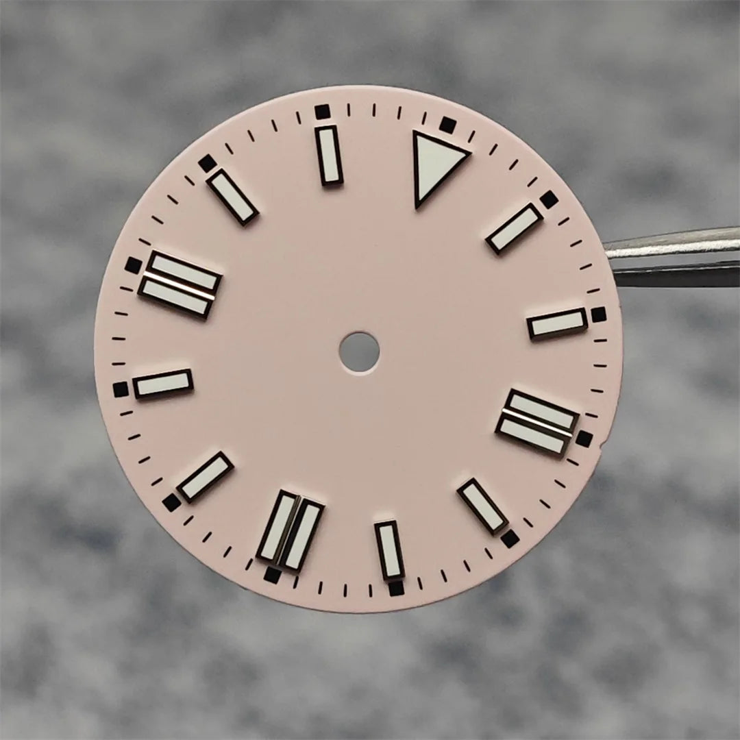 28.5mm Watch Dial Colorful Enameled Surface with Green Luminous Watch Faces for NH35/ ETA2836/ 8215 Mechanical Movement