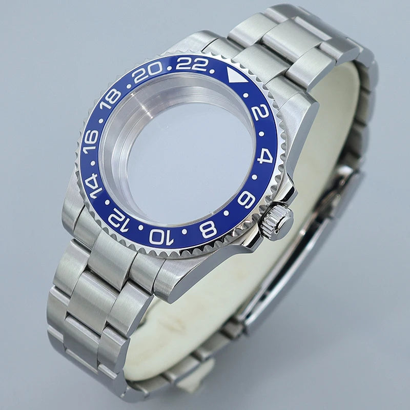 40MM Submariner watch case Eta2824 Sw200 PT5000 Sloping Bezel Sapphire GMT Yacht Master