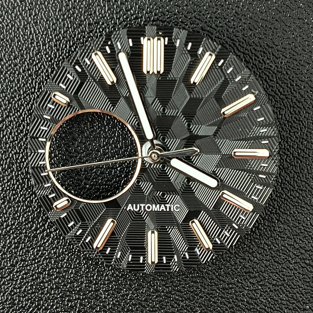 NH38 Watch Dial man watch Custom logo dial green luminous suitable for NH38 movement watch accessories