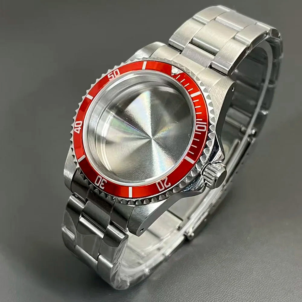 Retro Diver case 39mm,10bar waterproof stainless steel sapphire crystal case, suitable for NH34, NH35, NH36 mechanical movement accessories