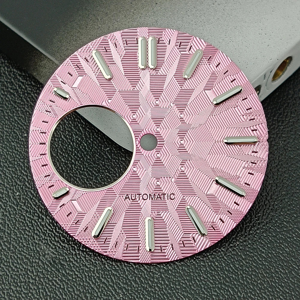 NH38 Watch Dial man watch Custom logo dial green luminous suitable for NH38 movement watch accessories