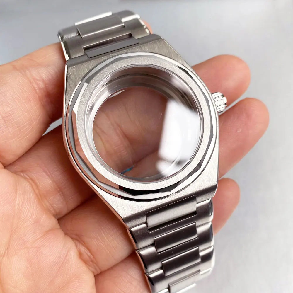 Engineer Watch Mod Case Warrior 40mm New 316L Stainless Steel Bracelet Sapphire for NH35 NH36 PT5000 ST2130 Dress Case 20ATM