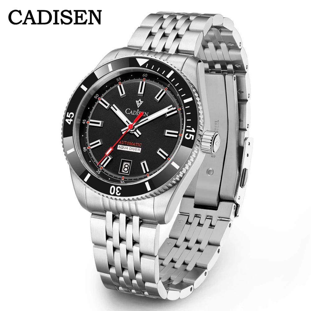 CADISEN C8237 Dive Watch BB58 Japan NH35A Ceramic Bezel 10Bar AR