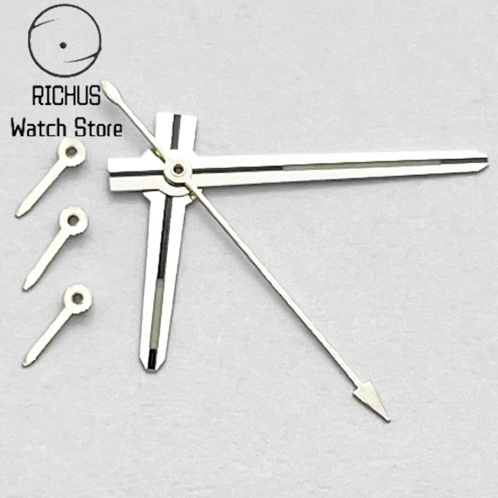 VK63 Watch Hands Silver/Gold/RoseGold Blue Luminous Fit VK63 Quartz 6-Hands Movement Watch Accessories