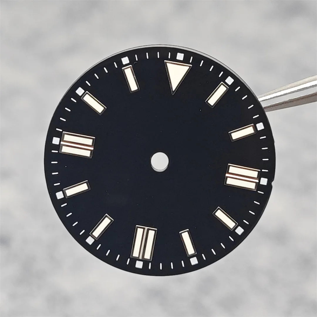 28.5mm Watch Dial Colorful Enameled Surface with Green Luminous Watch Faces for NH35/ ETA2836/ 8215 Mechanical Movement