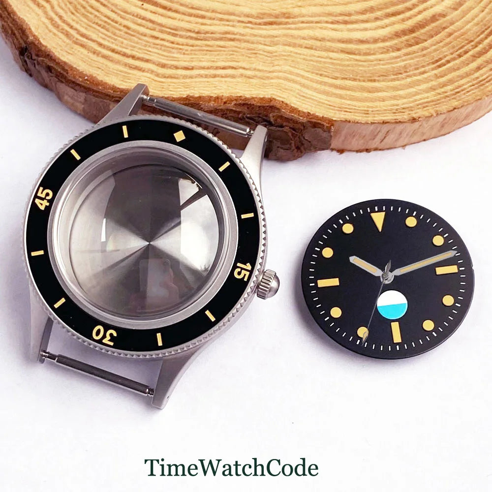 50 FATHOMS Real Bronze Watch Case Fit NH34 NH35 NH36 NH38 NH70 NH72 ETA2824 PT5000 SW200 Bow Sapphire Glass 20BAR Sandblast 40mm