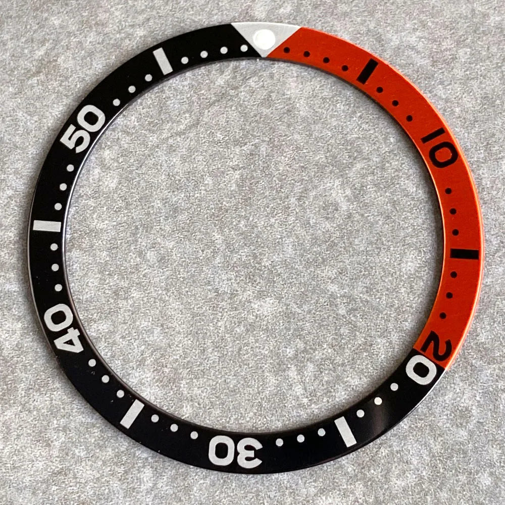 SKX007 bezel 38mm*31.5mm Watch Bezel Black/Blue/Green/Orange Aluminum Alloy Insert