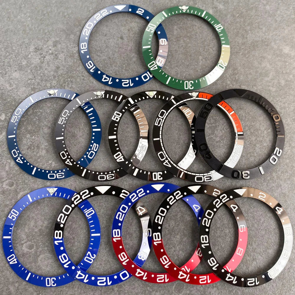 39.8mm*31.6mm Ceramic/Alloy Bezel Insert for GMT SUB SEA Steel Watch Slope Bezel Ring Dive Watch Mod