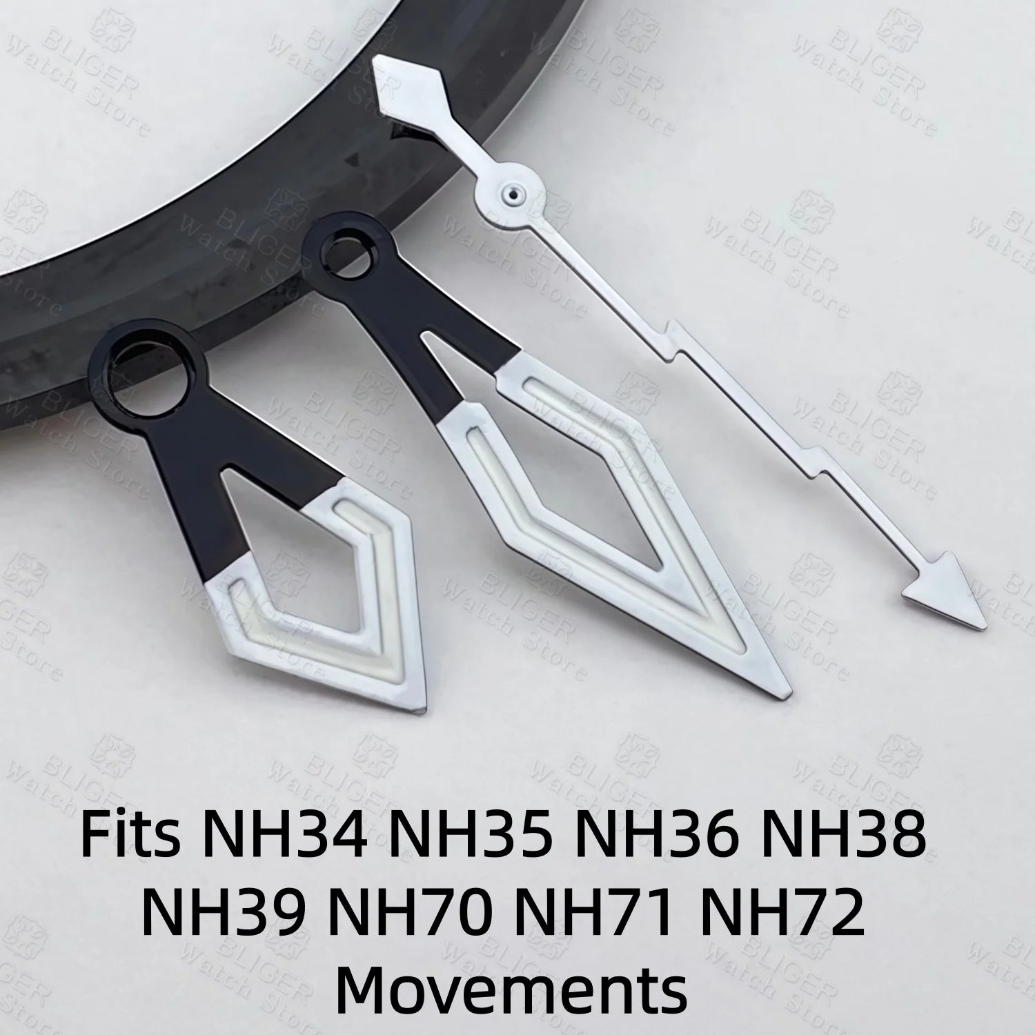 Hollow Watch Hands Fits NH35 PT5000 Movement C3 Green Luminous