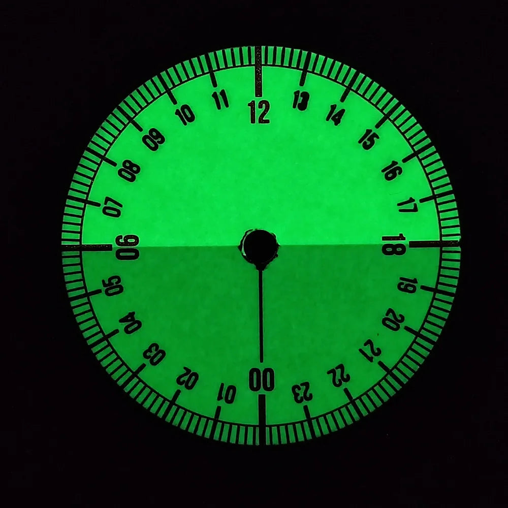 28.5mm dial 24-hour NH35 dial Full luminous dial suitable for NH34 NH35 NH36 movement green luminous watch parts FOR WATCH DIAL