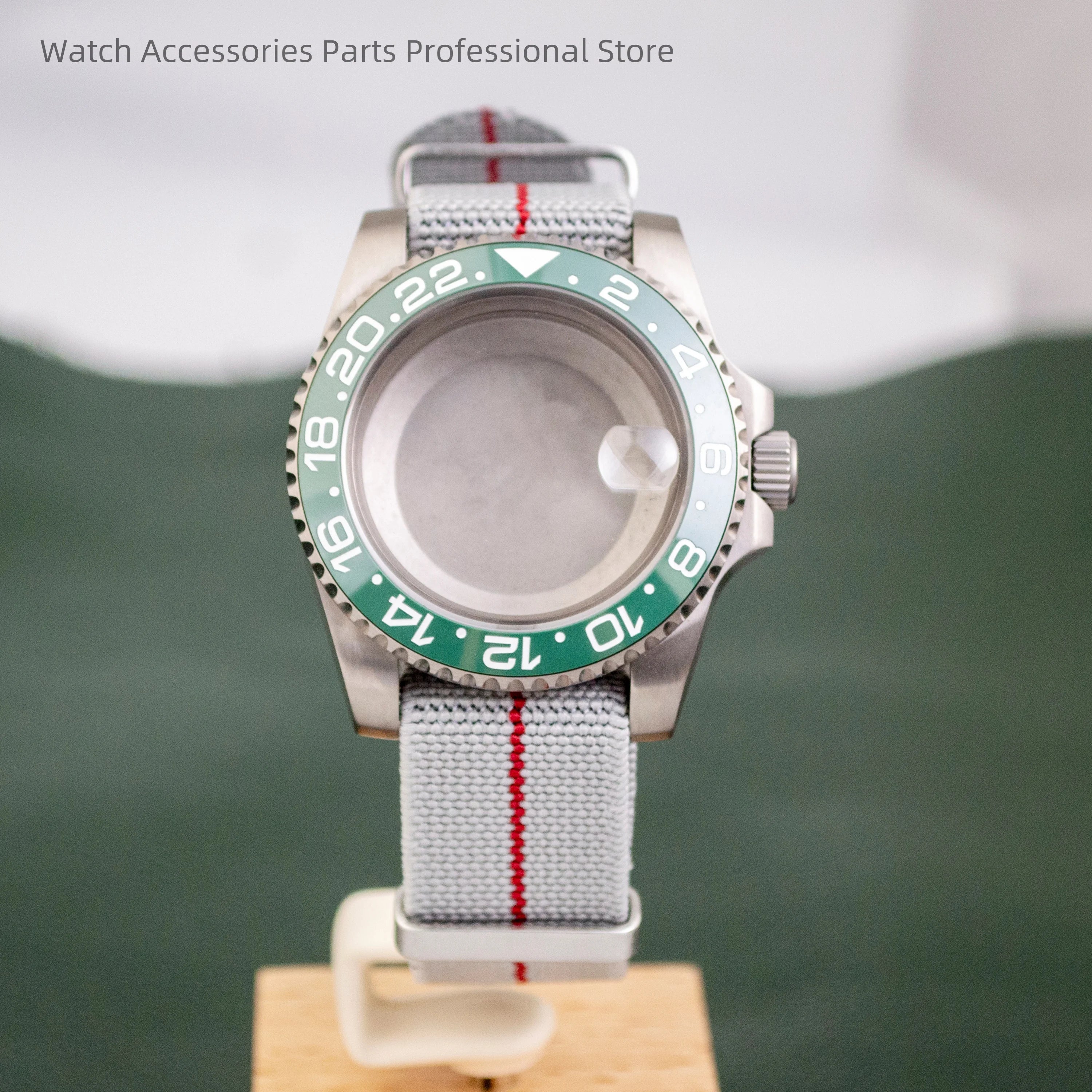 40mm Titanium Watch Case Nylon Strap Sapphire For ETA2824 PT5000 NH35 NH36 SUB GMT Watch Accessories