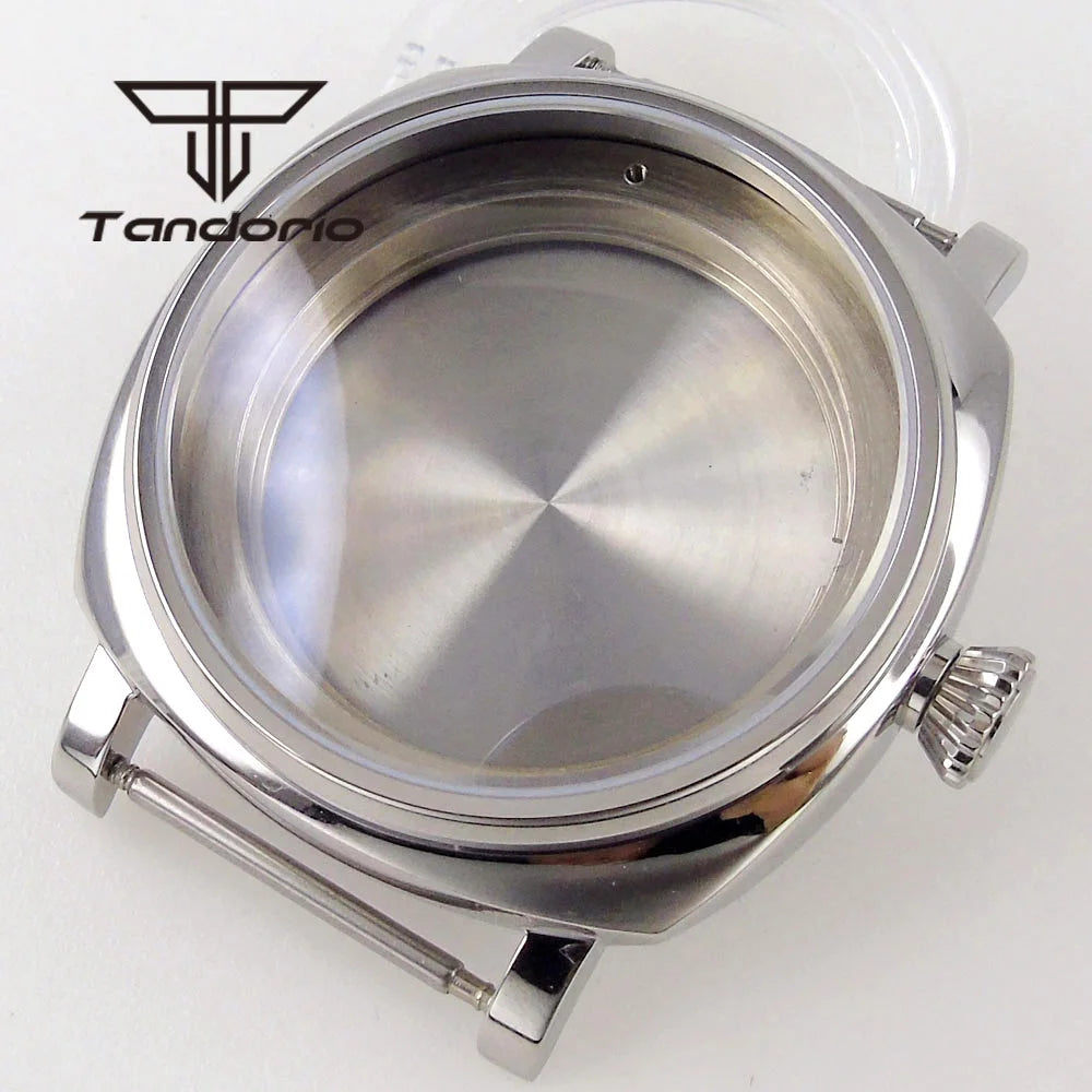 Radiomir Case Cusn8 Solid Bronze Square 42mm Automatic Watch Case Sapphire Fit NH35 NH36 NH34 ETA2824 PT5000 Men's Wristwatch Mod Accessories