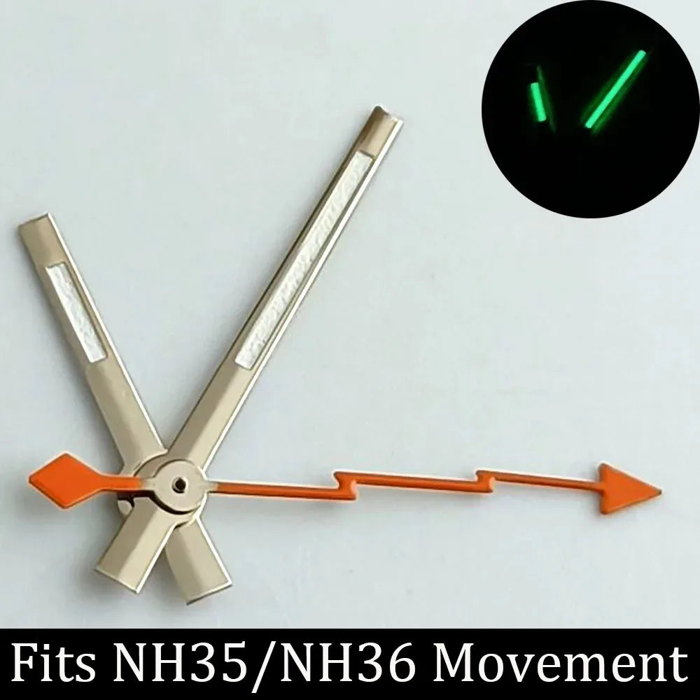 high-quality Watch accessories watch pointer NH series 35 NH36 hands green luminous suitable for N H35/ NH36 movement