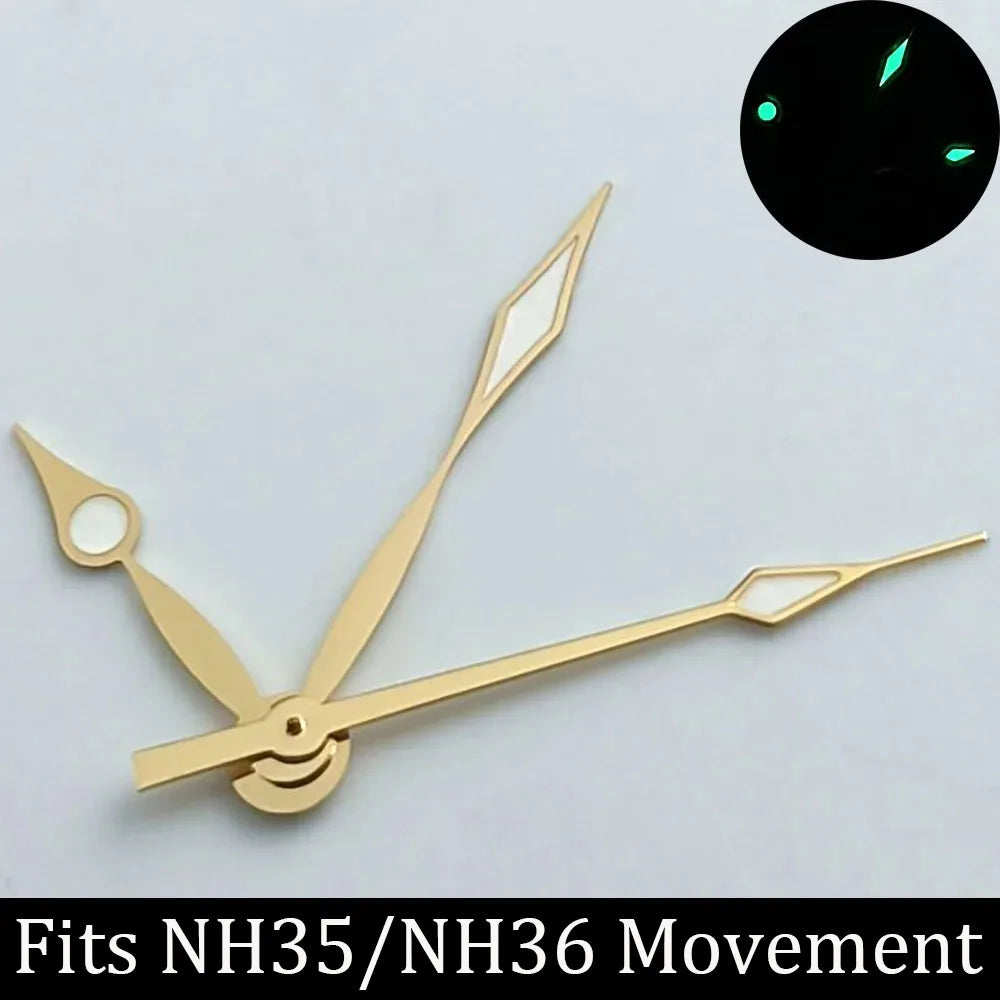 high-quality Watch accessories watch pointer NH series 35 NH36 hands green luminous suitable for N H35/ NH36 movement