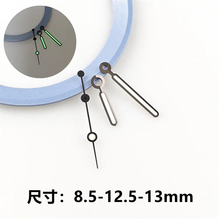 28.5mm Watch Dial Ocean Star Surface Single / Double Calendar Watch Faces Green Luminous Watch Accessory for NH35/NH36 Movement
