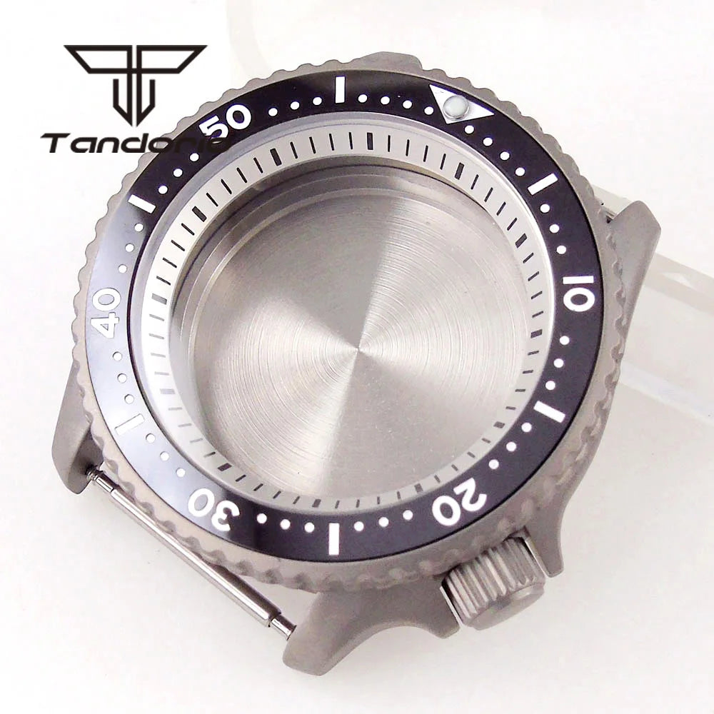 41mm Titanium Skx007 Watch Case 3.8 Crown Sapphire Glass Chapter Ring Fit NH35 NH36 NH38 Movement