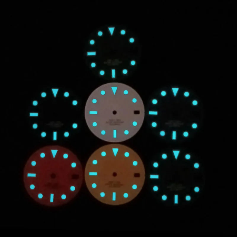151 type of dials Submariner 28.5mm dial with calendar window suitable for NH35 movement luminous dial can support DIY dial customization name/logo