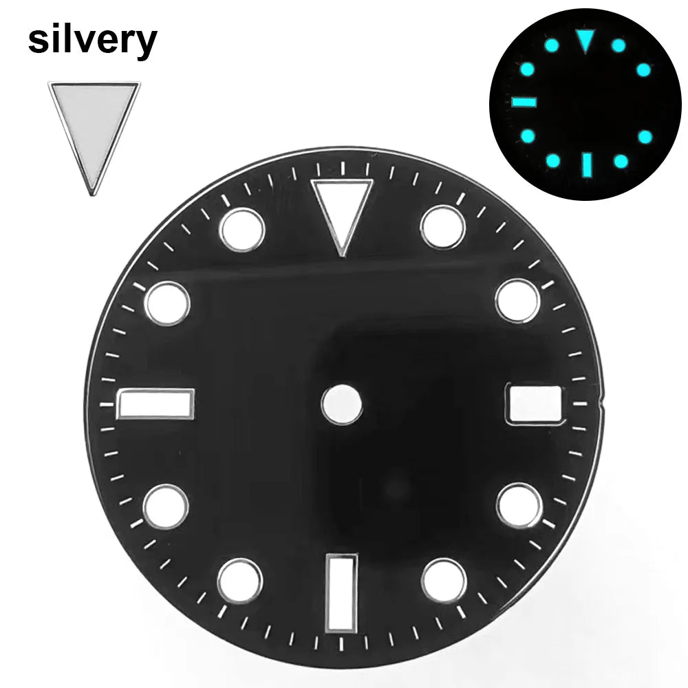 151 type of dials Submariner 28.5mm dial with calendar window suitable for NH35 movement luminous dial can support DIY dial customization name/logo
