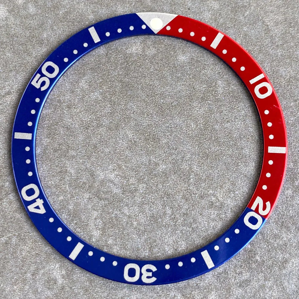 SKX007 bezel 38mm*31.5mm Watch Bezel Black/Blue/Green/Orange Aluminum Alloy Insert