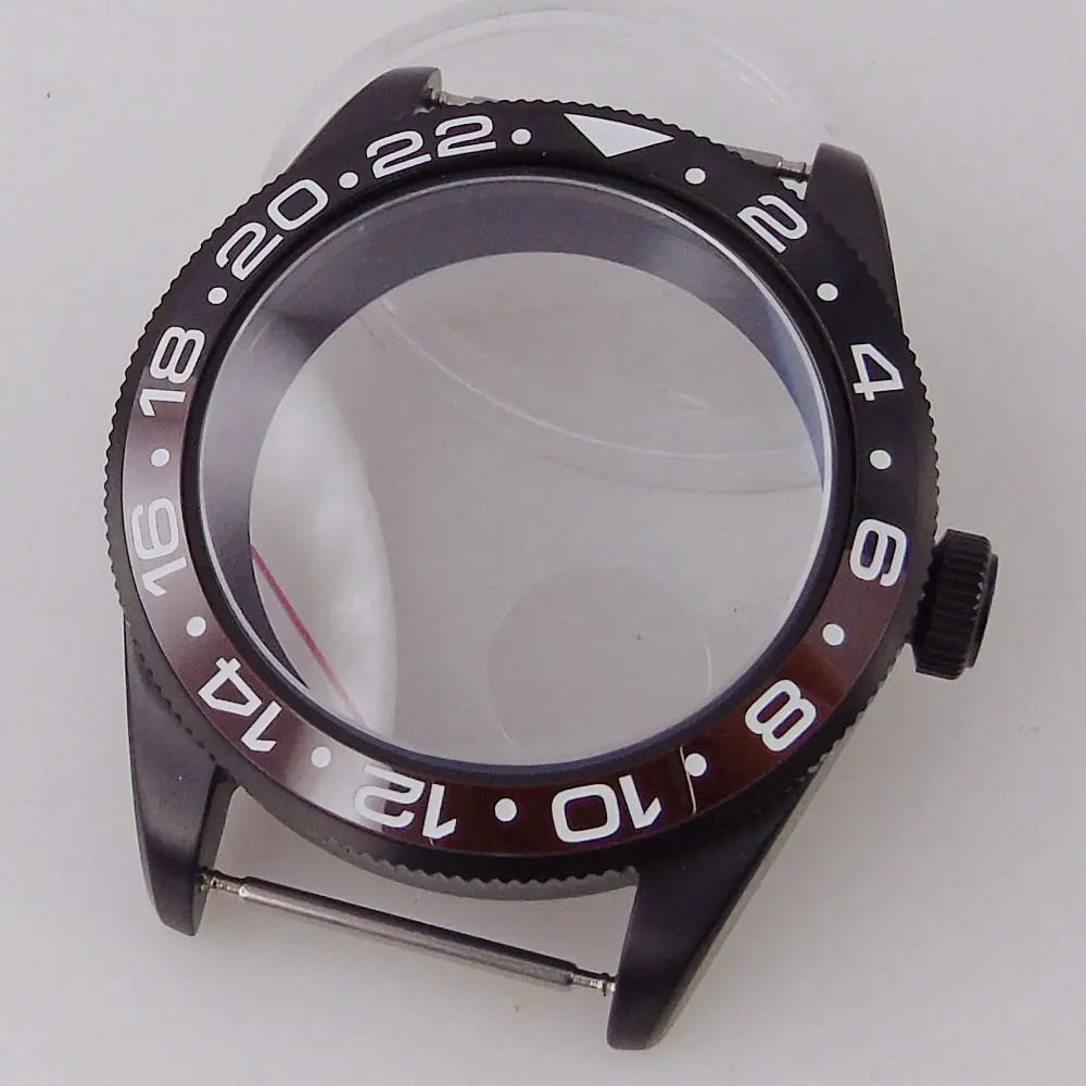 39mm PVd Black Rose Gold Dive Watch Case BB58 Mod 20BAR Waterproof Dome Sapphire Glass 39mm Black Bay Watch Case for NH34 NH35 NH36 NH70 ETA2824 PT5000 Watch Parts (Copy)