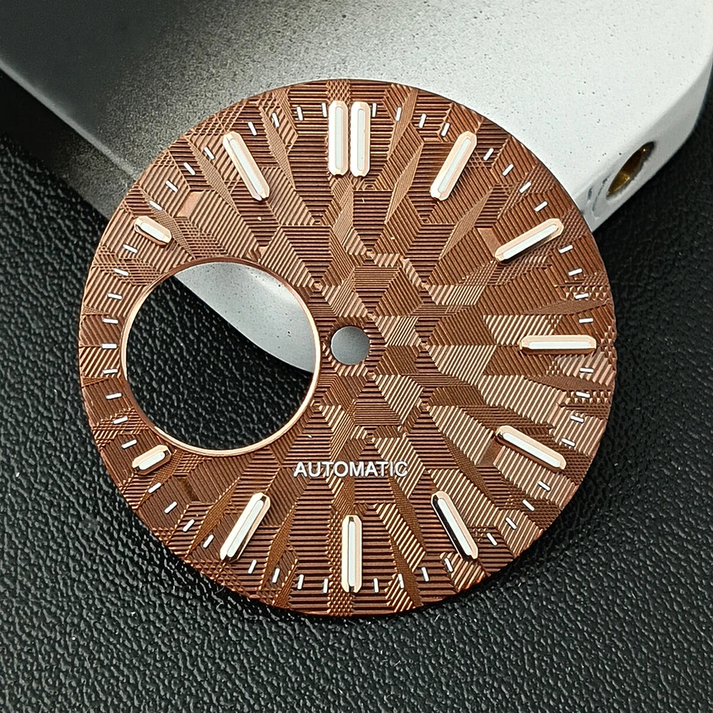 NH38 Watch Dial man watch Custom logo dial green luminous suitable for NH38 movement watch accessories