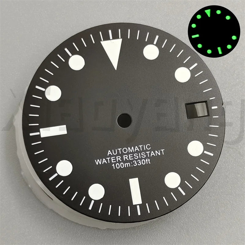 California Dial 29mm Sterile Green Luminous for NH35 NH36 NH34 ETA2824 PT5000