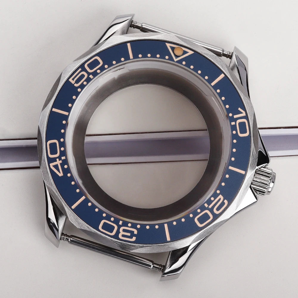 41mm Seamaster Watch Case 316 Stainless Steel 100M Waterproof for NH35 NH36 NH38 Movements 31mm Dial Watch Accessories