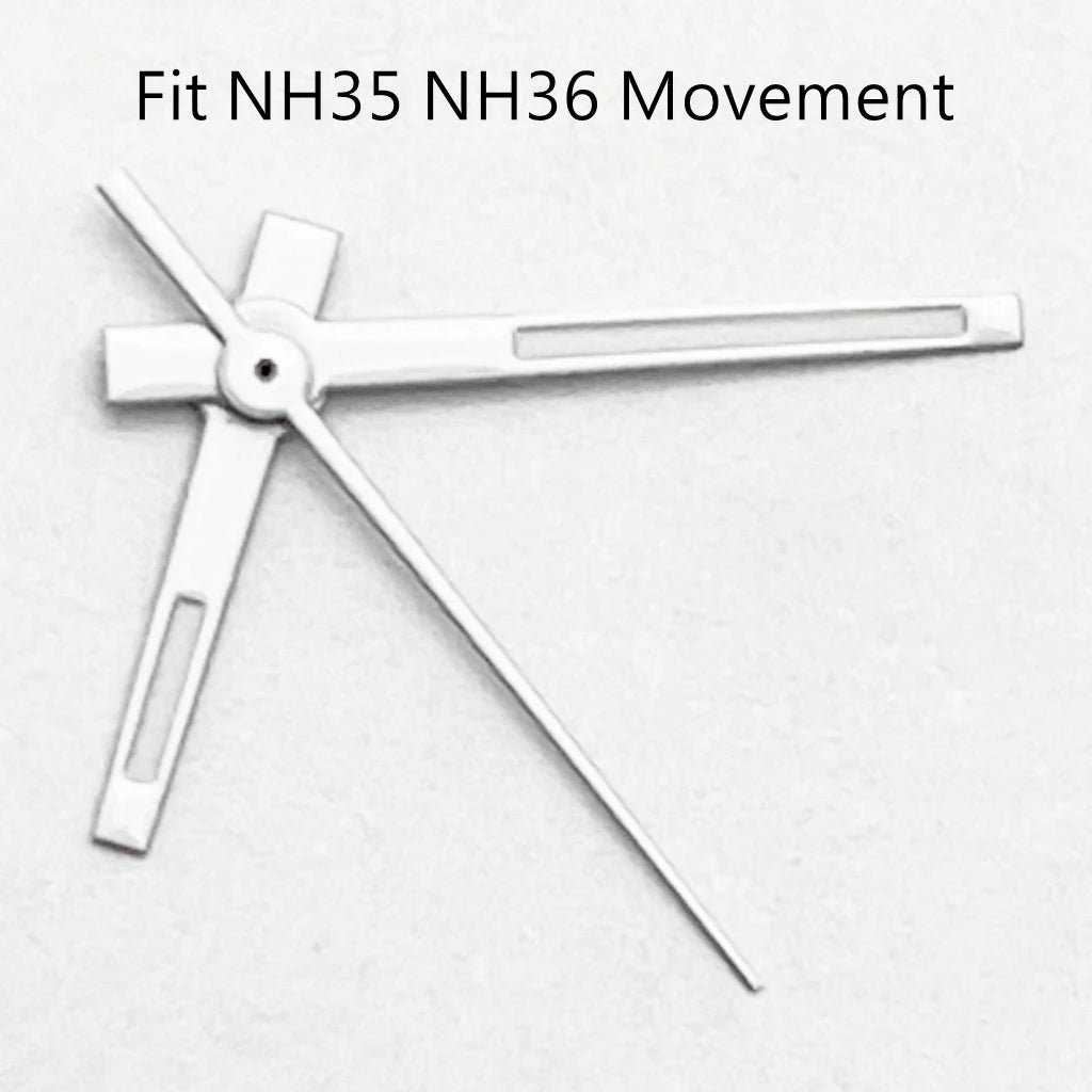 NH35 Watch Hands Green Luminous White/Gun color Fit NH35 NH36 ETA2836 2824 DG2813 3804 Miyota8215 8205 821A Movement