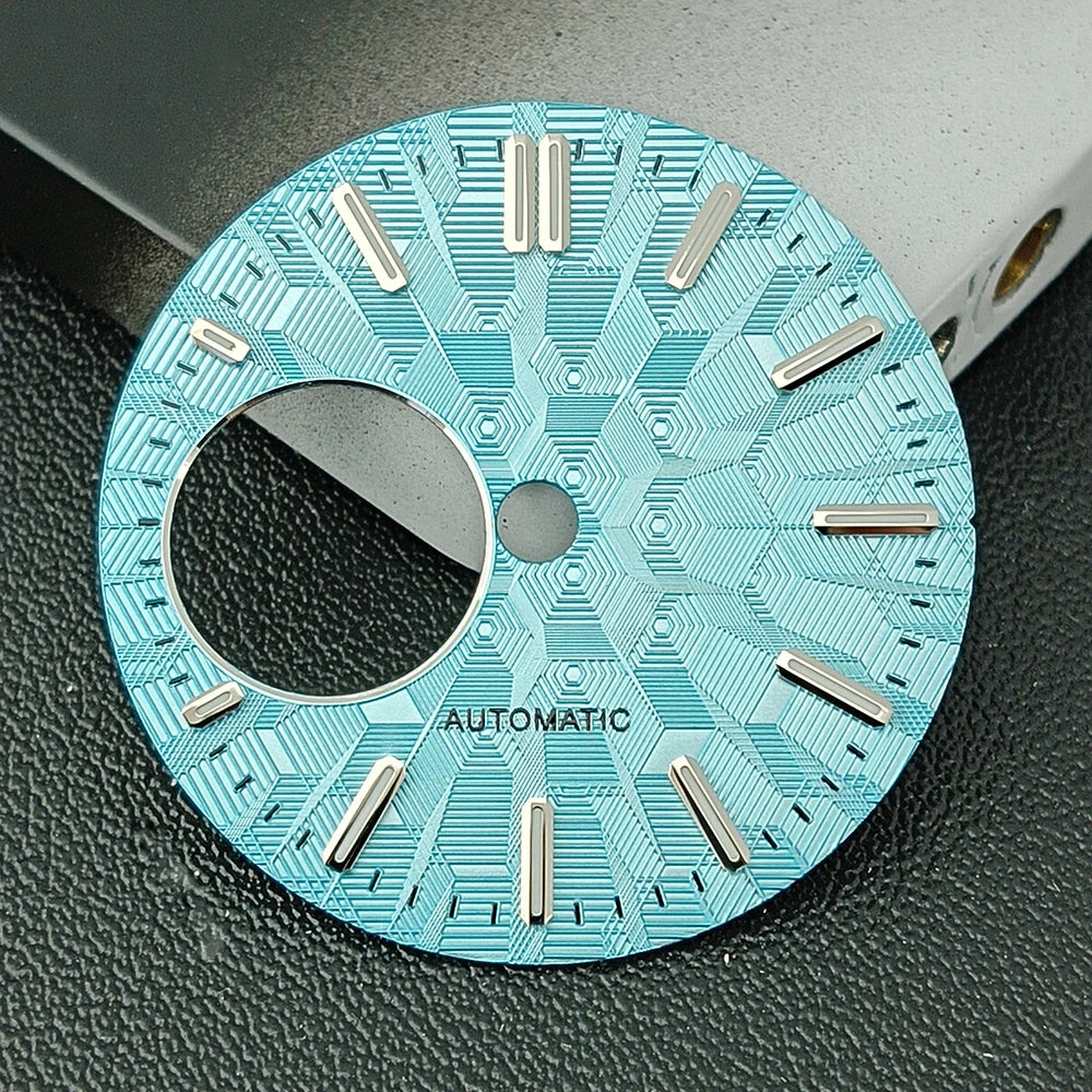 NH38 Watch Dial man watch Custom logo dial green luminous suitable for NH38 movement watch accessories