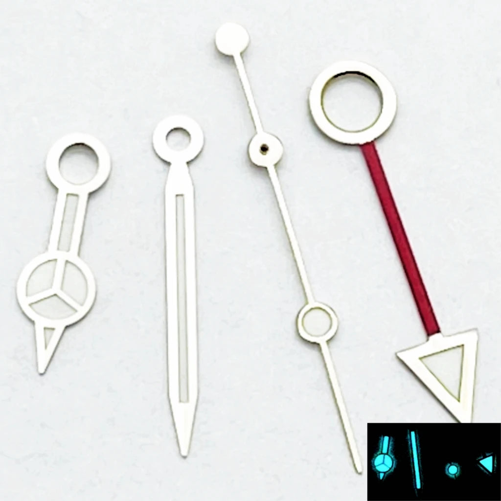 RICHUS NH34 GMT Watch Hands Silver/Black/Gold/RoseGold Blue Luminous Fit NH34 Movement Watch Accessories