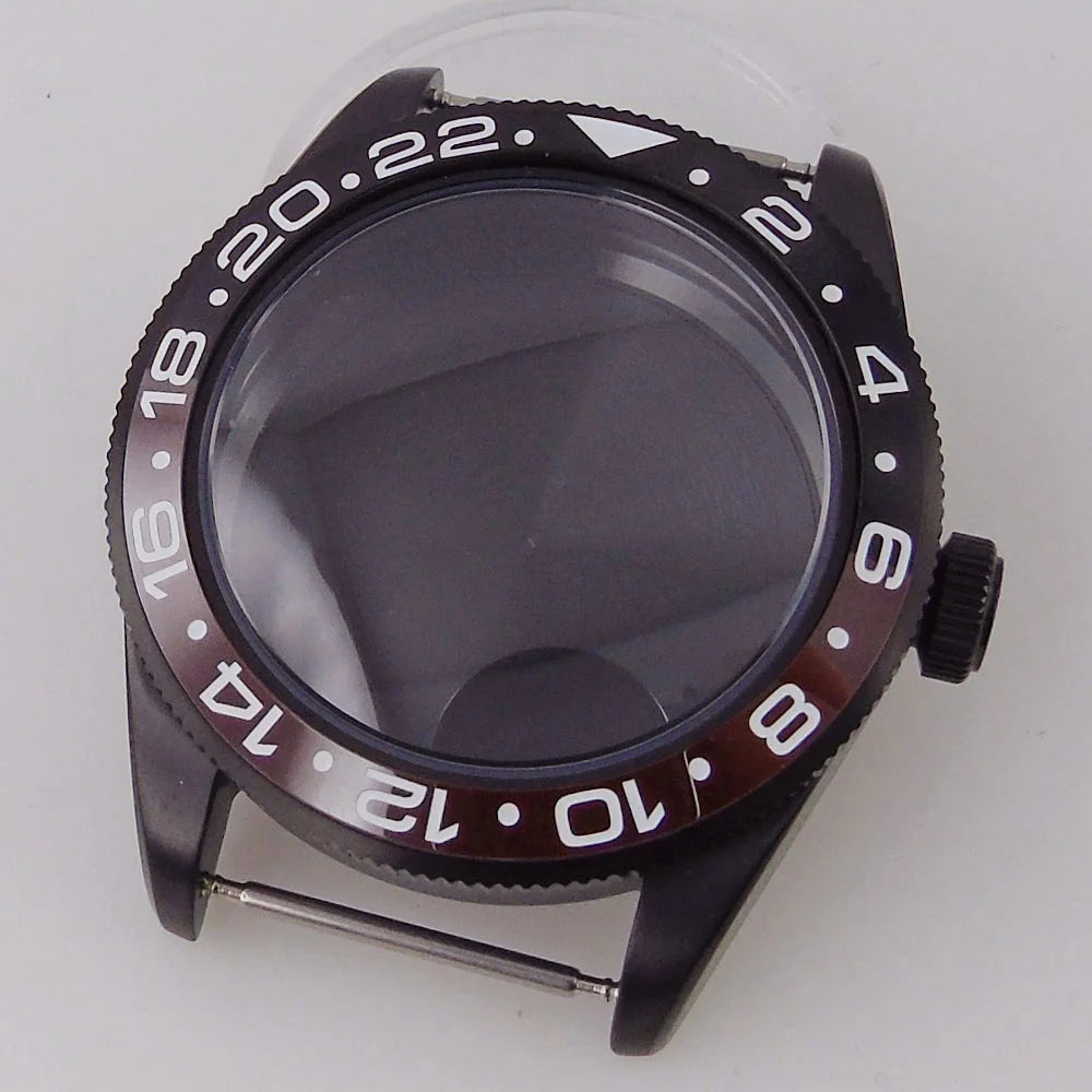 39mm PVd Black Rose Gold Dive Watch Case BB58 Mod 20BAR Waterproof Dome Sapphire Glass 39mm Black Bay Watch Case for NH34 NH35 NH36 NH70 ETA2824 PT5000 Watch Parts (Copy)
